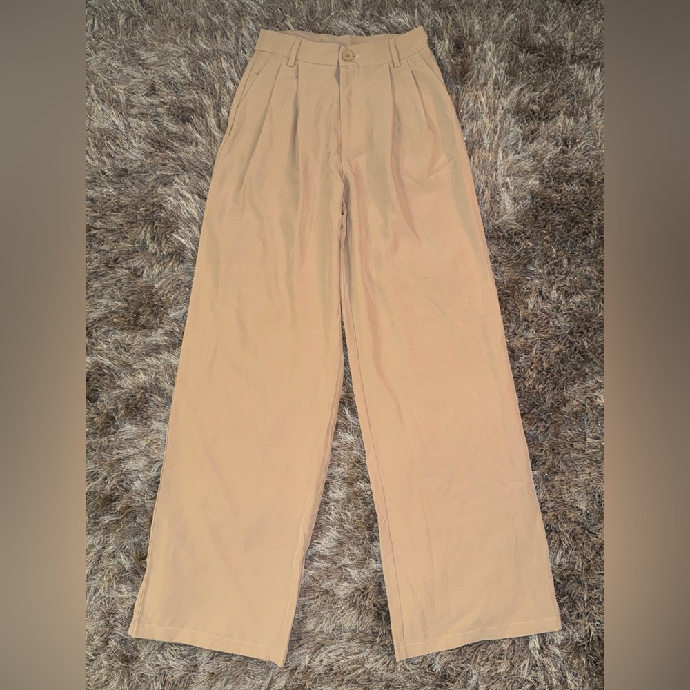 Tan Wide Leg Pant